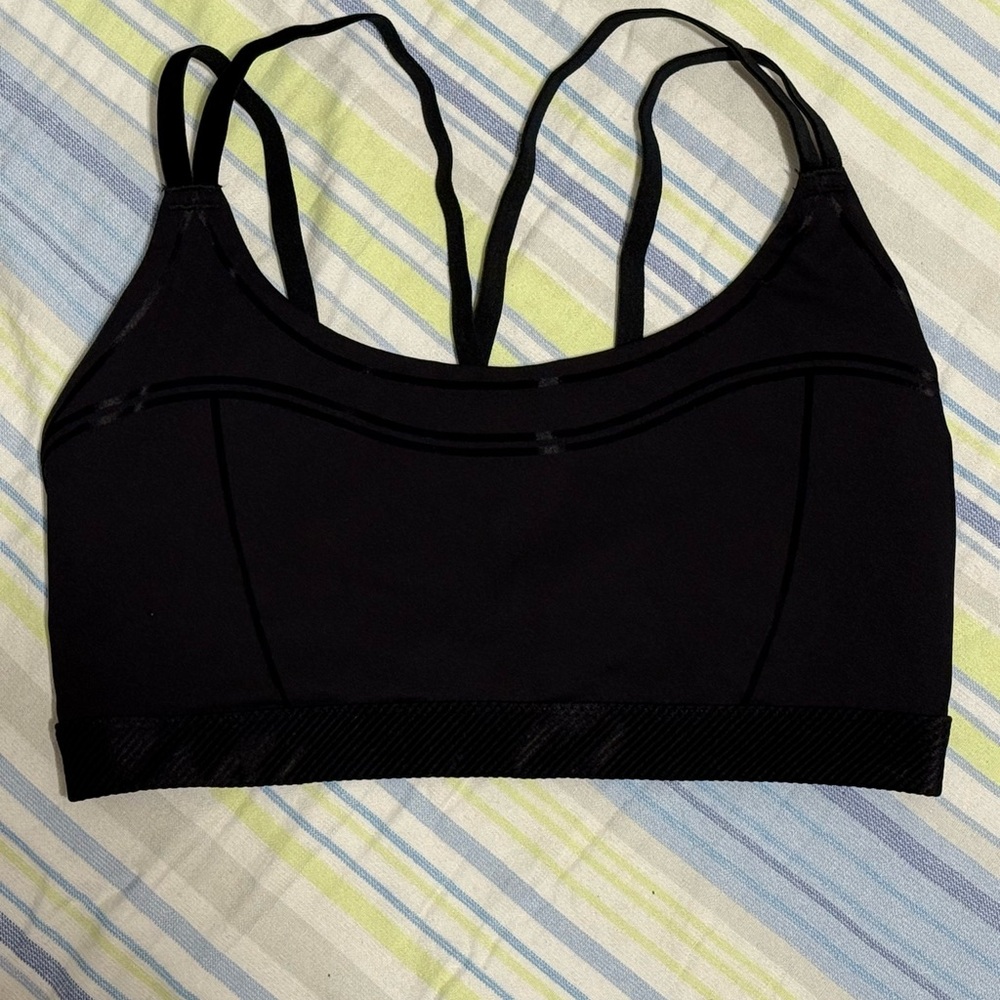 Aerie Black Strappy Sports Bra NWOT